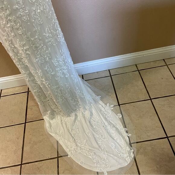 NWOT Lulus Everlasting Passion White Sequin Beaded Backless Maxi Dress - Picture 4 of 13